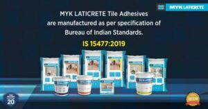 Why is it important that the tile adhesives are manufactured as per BIS specifications?